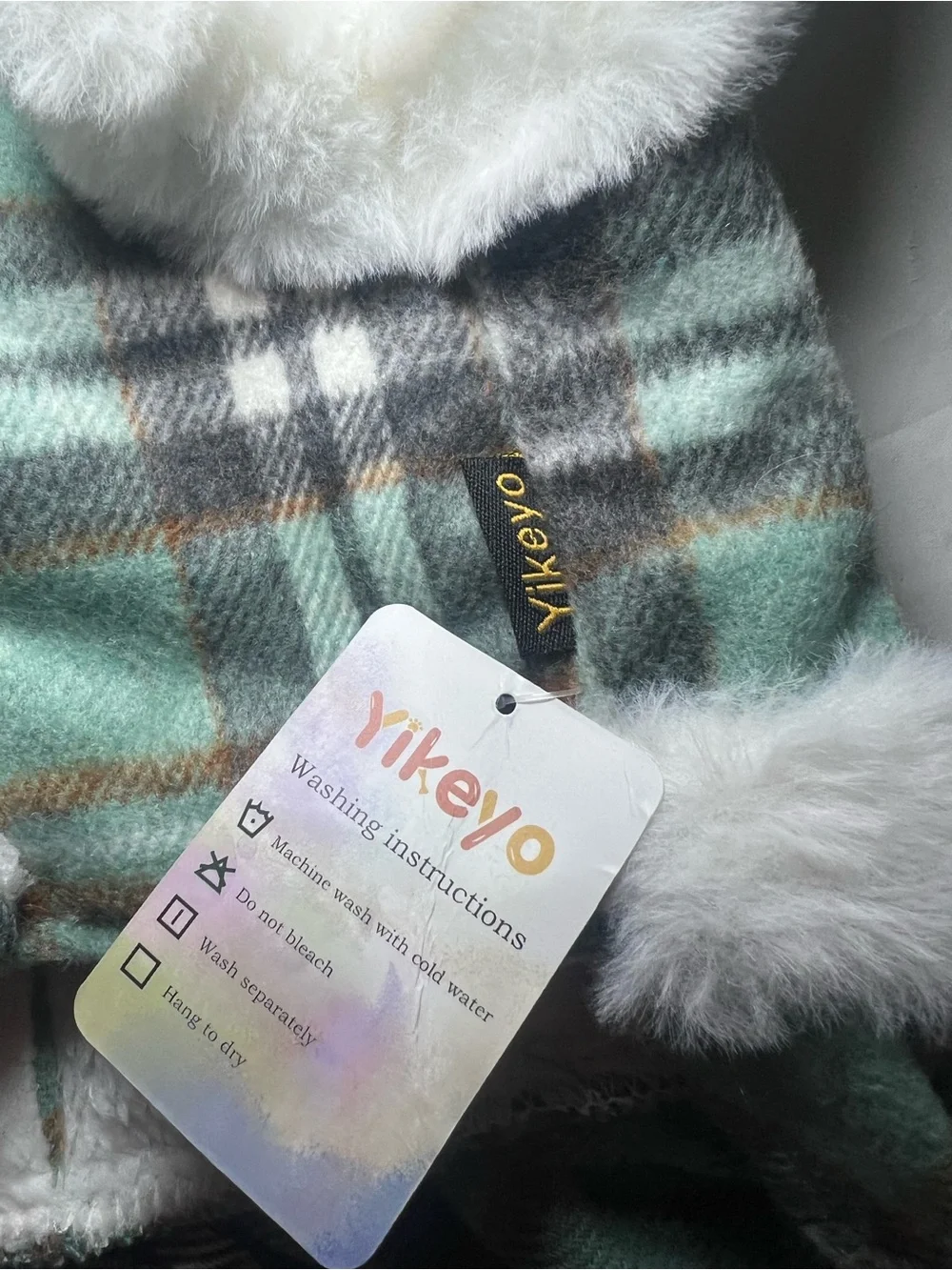 NWT Yikeyo Plaid Dog Sweater Size: M
